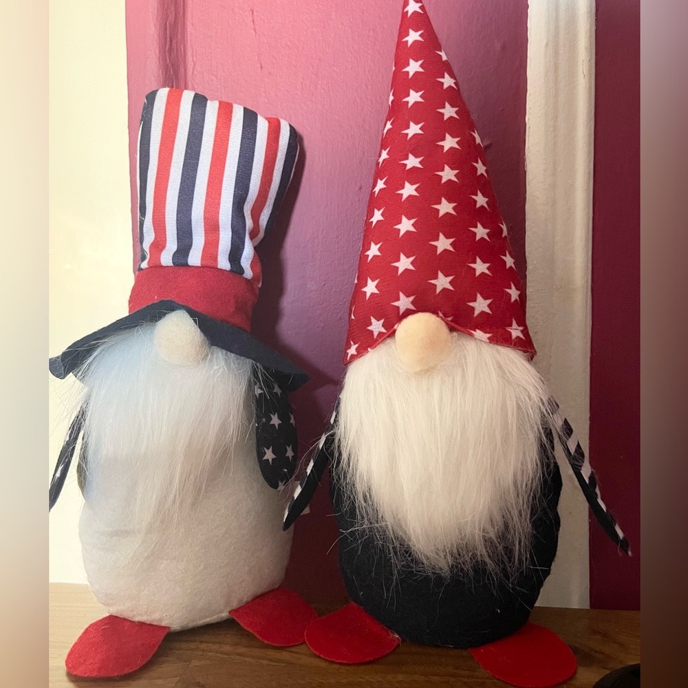 2 4th of July gnome decorations